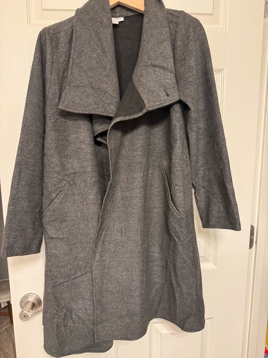 Nwt / J. Jill Gray Draped Open-Front Trench super soft Coat - Picture 9 of 10